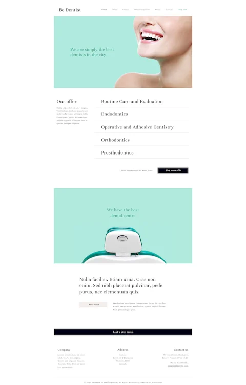 Exemplo Site Dentista 2
